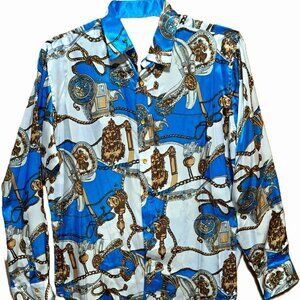 Mens Shiny Disco Club Shirt XXL